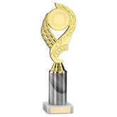 GOLD/WHITE 'OLYMPIC' HOLDER ASSEMBLED ON MARBLE (2" CEN/3" TUBE) - 10in